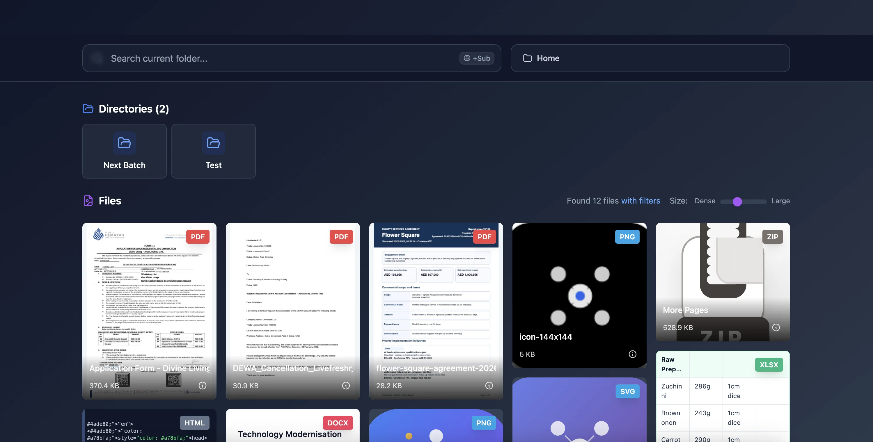 Bytes media library view