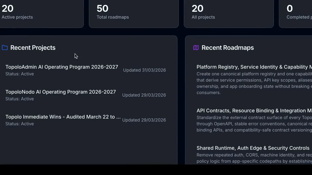 Topolo Roadmapper project planning walkthrough